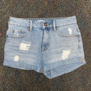 Jean high rise shorts, never worn